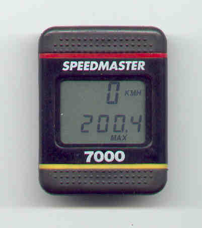 Speedo showing max speed of over 200 kmh