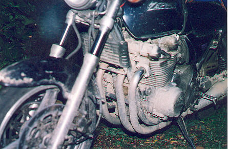 Very dirty Kawasaki Zephyr 750, France, 22 september 1992